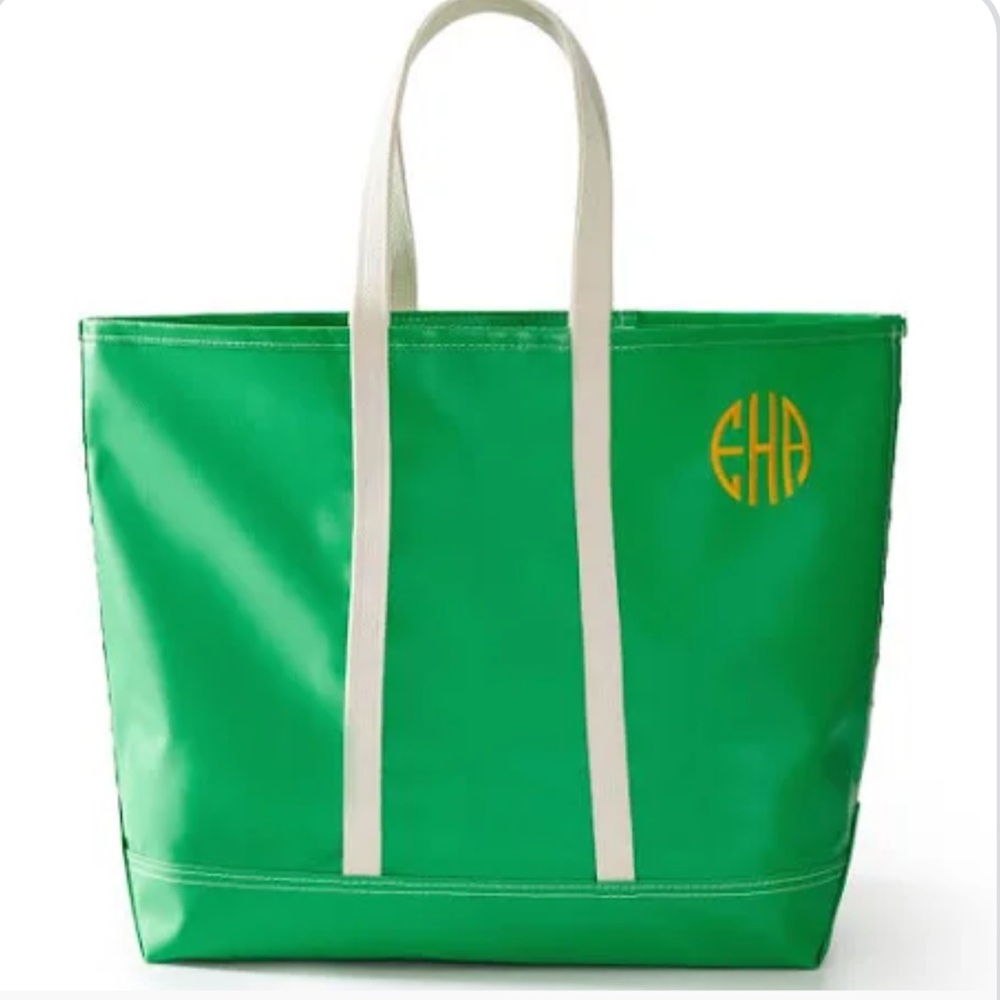 Mark And Graham MARK & GRAHAM X STEELE WATERPROOF TOTE Large-Green Mono New